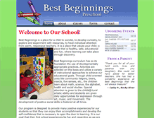 Tablet Screenshot of bestbeginningsschool.com